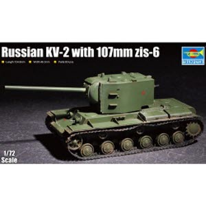 [주문시 바로 입고] TRU07162 1/72 Russian KV-2 with 107mm zis-6